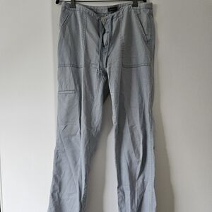 Eddie Bauer Gray Straight Leg Pants with Elastic Waistband